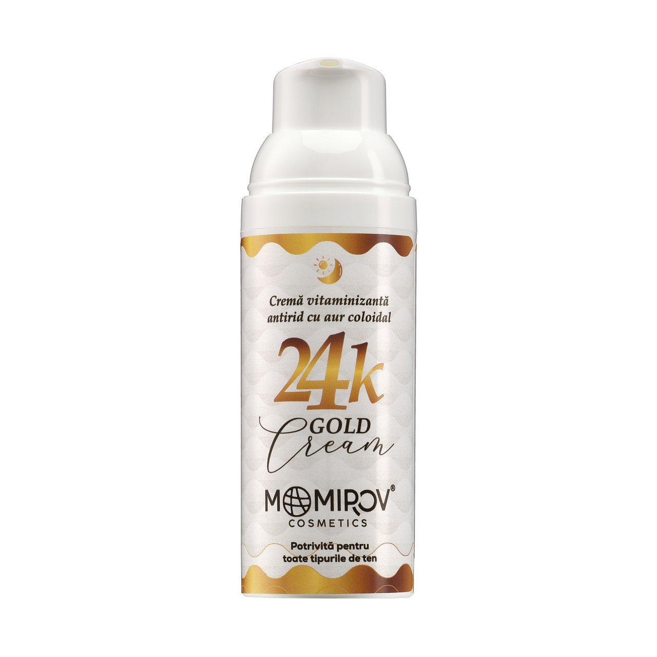 Cremă antirid lifting cu aur coloidal 24K 10% TENS'UP™, Momirov Cosmetics, 50 ml