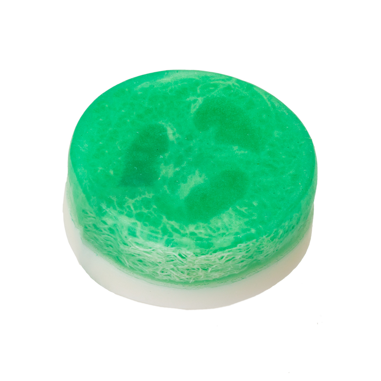 Luffa (loofah) szivacsos natúr kézműves szappan, 60 g :: Zöld