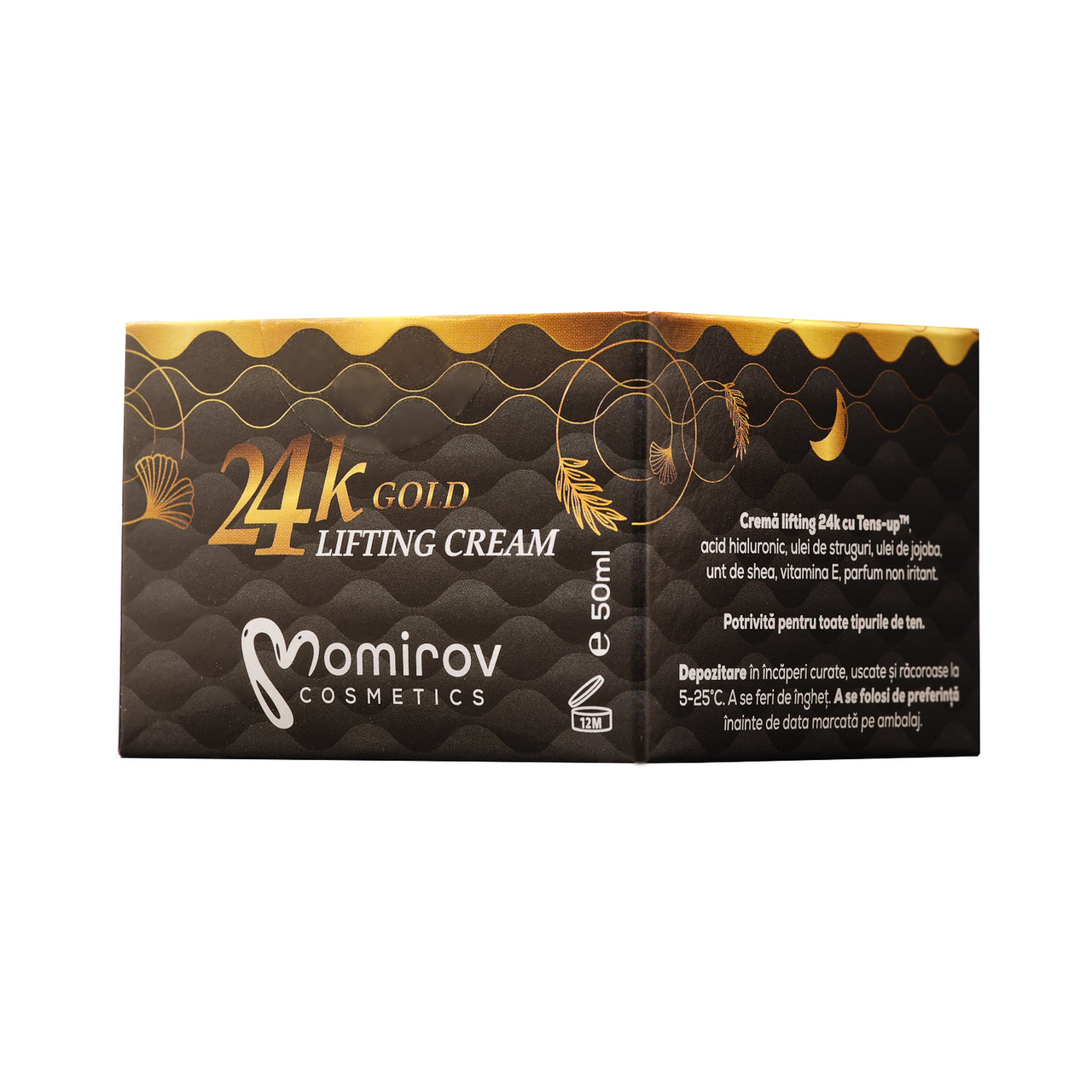 Momirov Cosmetics ránctalanító lifting krém 24K aranykolloiddal, 10% TENS'UP™ tartalommal, 50 ml