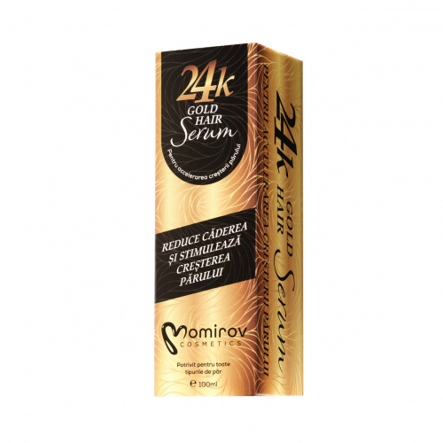 Ser 24K pentru accelerarea creșterii părului, Momirov Cosmetics, 100 ml