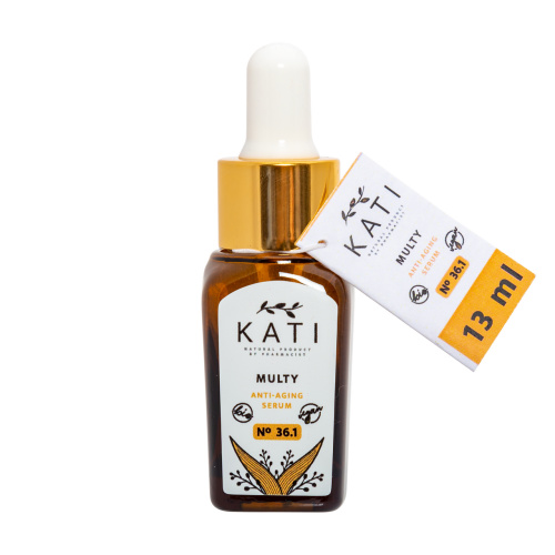 Serum anti-aging cu 4% vitamina C, peptide și acid hilauronic Multy No. 36. 1, 13 ml – Kati Naturals