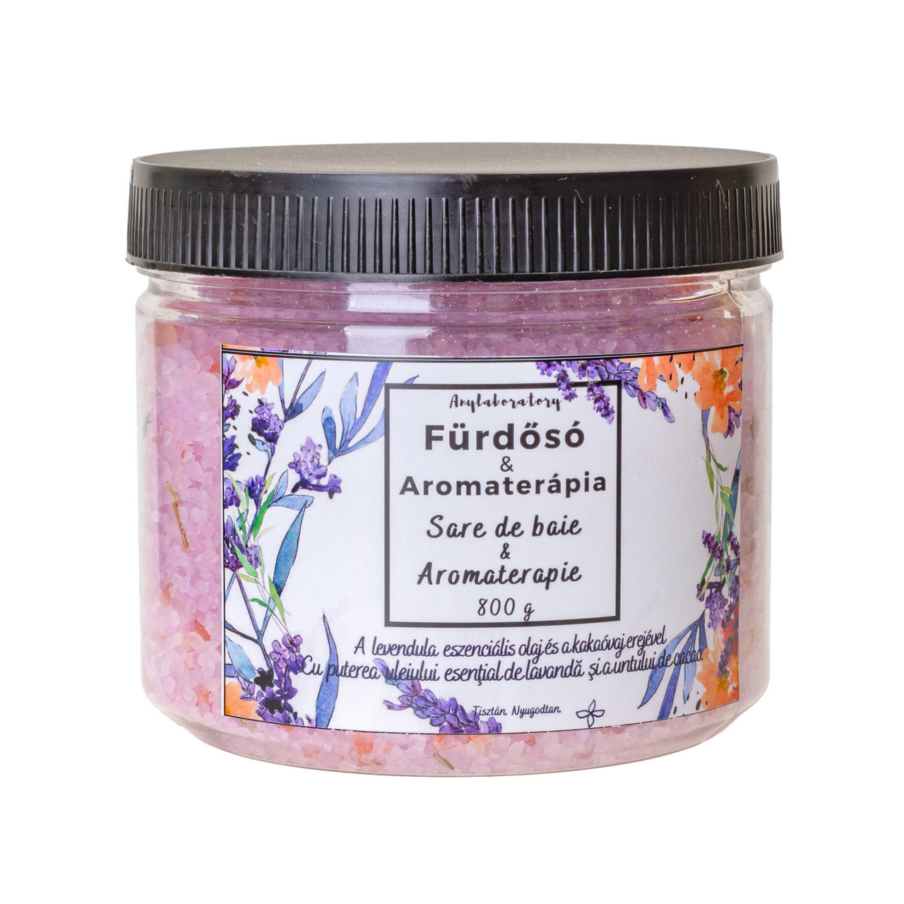 Sare de baie aromaterapie, lavandă, 800 g