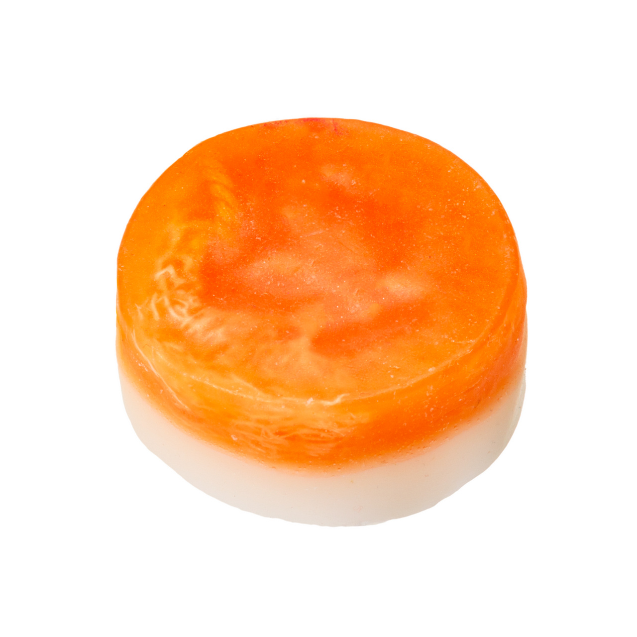 Săpun natural cu parfum floral-citric, cu burete loofah (lufa) și uleiuri esențiale, 60 g :: Portocaliu