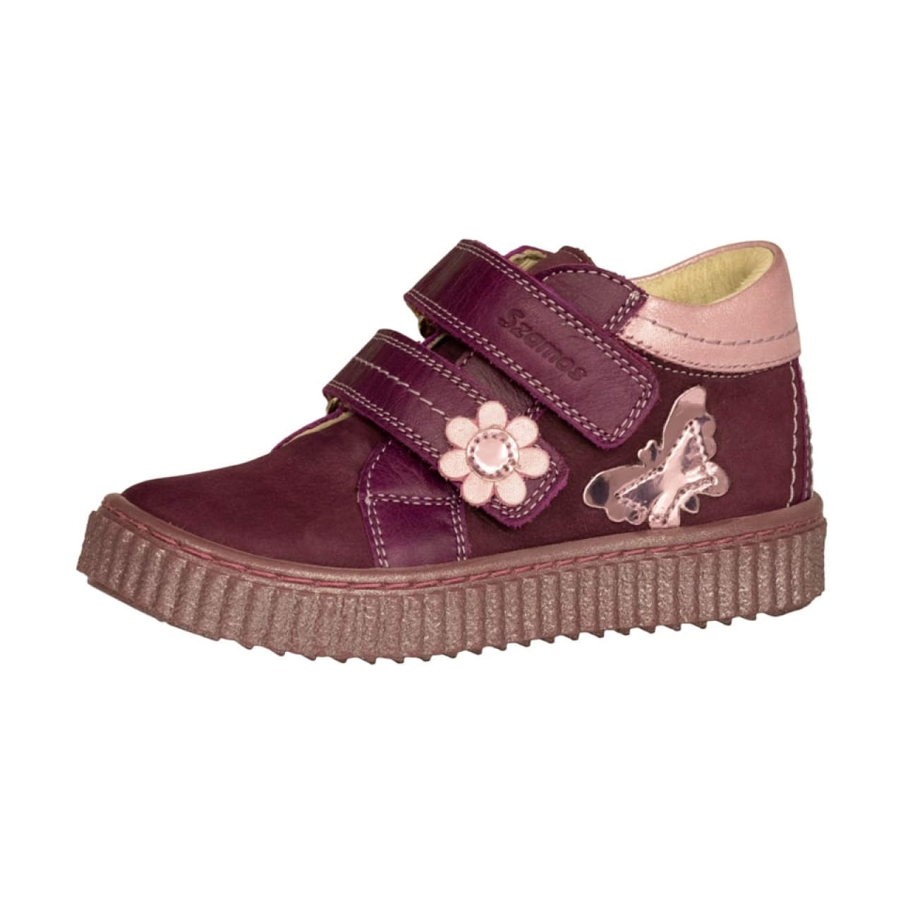 Botine copii cu talpă flexibilă, fete, mov, cu fluturaș, 30 (19,3 cm) :: 30