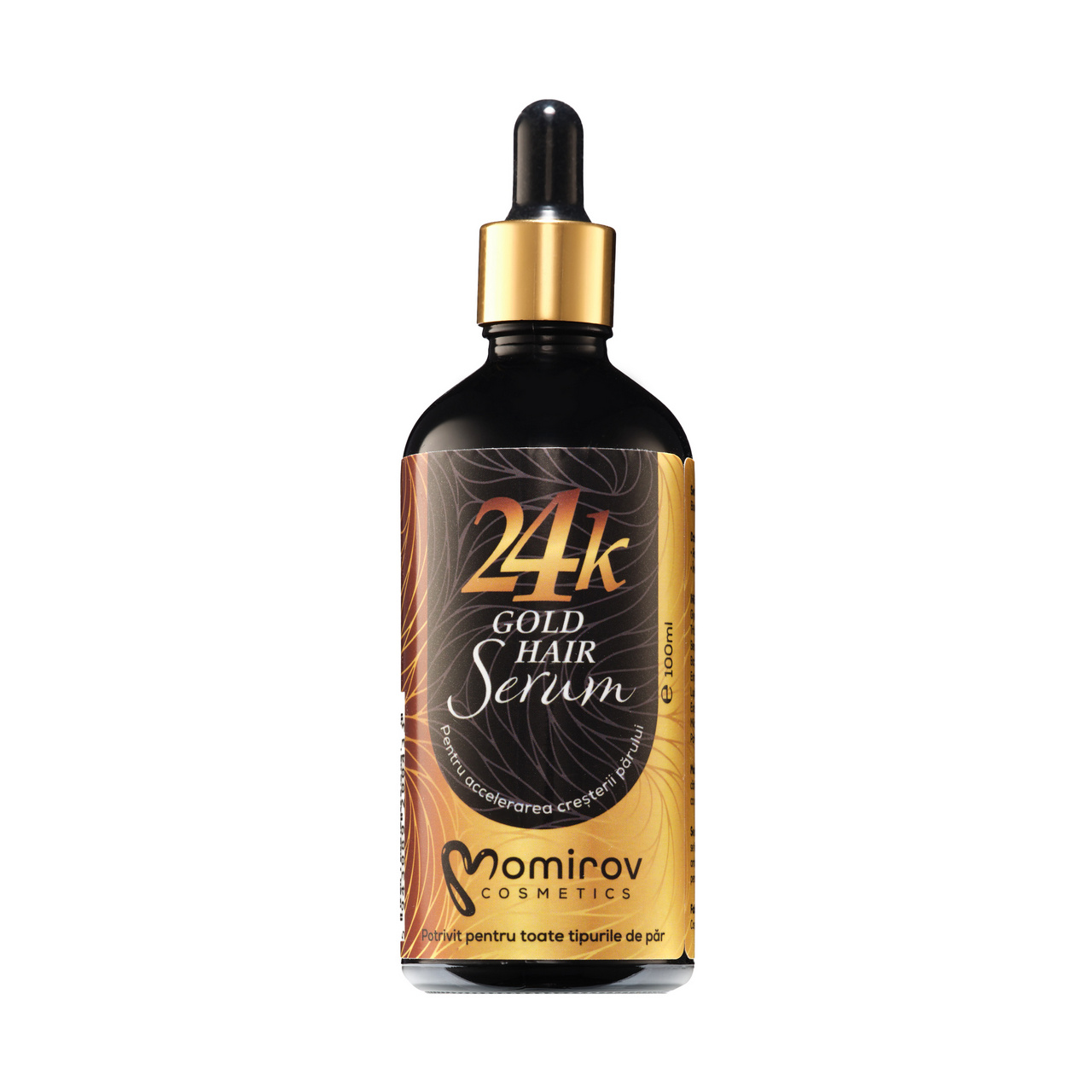 Ser 24K pentru accelerarea creșterii părului, Momirov Cosmetics, 100 ml